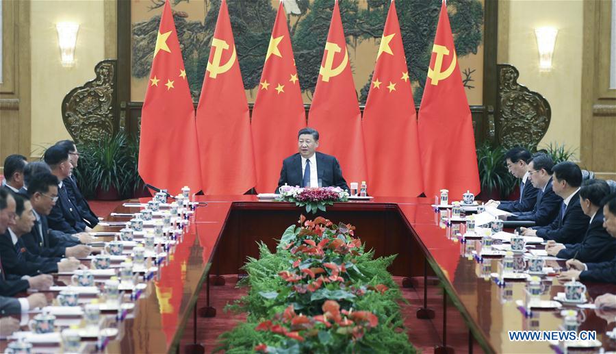 CHINA-BEIJING-XI JINPING-DPRK-WPK-FRIENDSHIP VISITING GROUP-MEETING (CN)