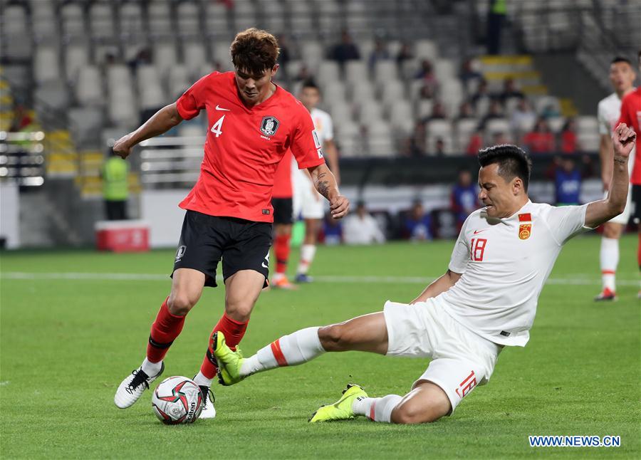 (SP)UAE-ABU DHABI-FOOTBALL-ASIAN CUP-CHN VS KOR