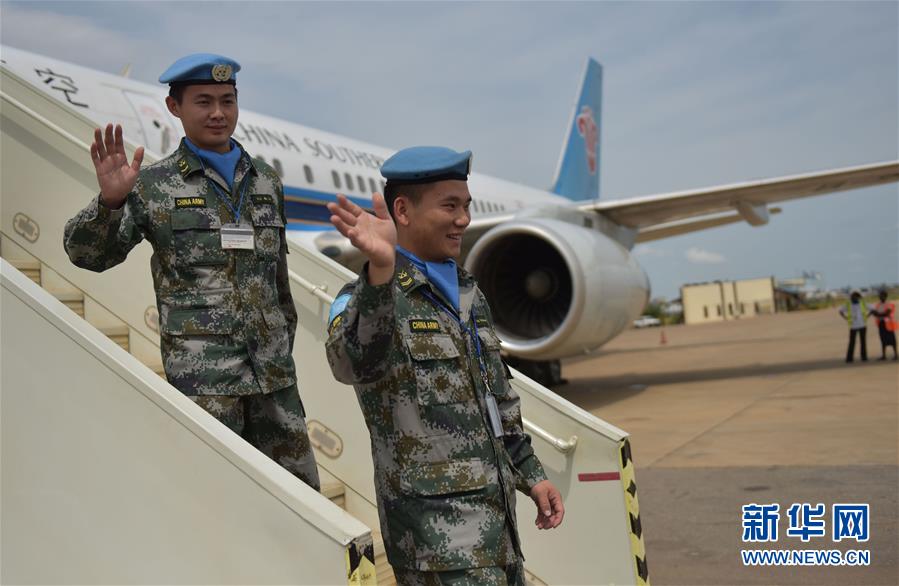 （國際）（2）中國駐南蘇丹維和步兵營受傷戰士姚道祥、吳樂重返戰位