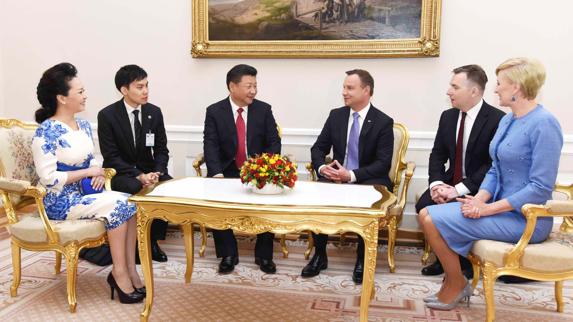 習近平出席波蘭總統杜達舉行的歡迎儀式