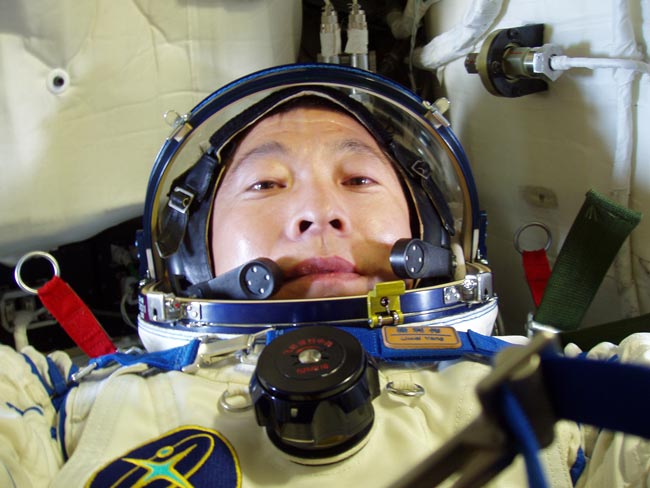 楊利偉在神舟五號上。