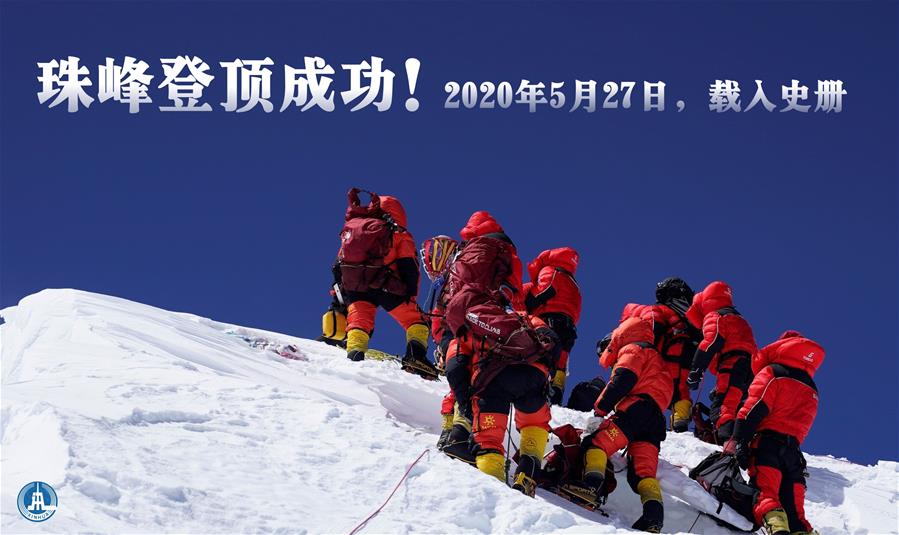 （圖表&middot;海報(bào)）［2020珠峰高程測量］珠峰登頂成功