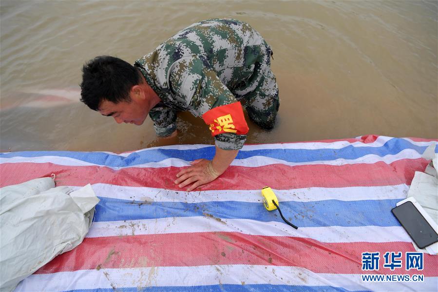 （在習近平新時代中國特色社會主義思想指引下&mdash;&mdash;新時代新作為新篇章&middot;習近平總書記關切事&middot;圖文互動）（1）洪峰浪尖，鮮紅的黨旗高高飄揚&mdash;&mdash;記防汛抗洪一線的共產黨員