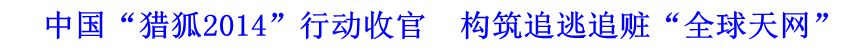 中國&ldquo;獵狐2014&rdquo;行動收官　構筑追逃追贓&ldquo;全球天網(wǎng)&rdquo;