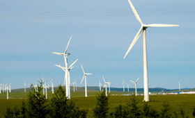 航拍&ldquo;風(fēng)電之都&rdquo;輝騰錫勒草原風(fēng)力發(fā)電場