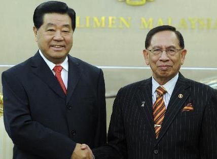 賈慶林會見馬來西亞上議院議長