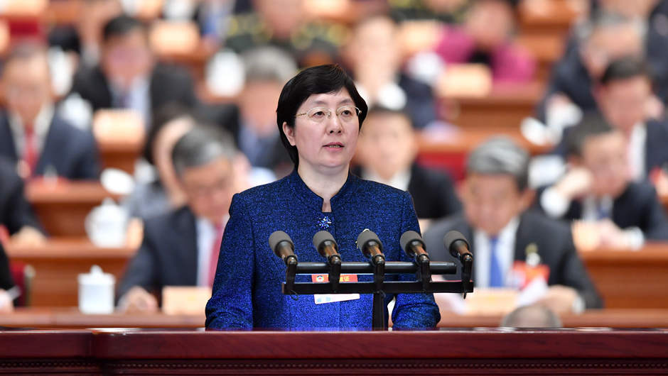 焦紅委員代表農工黨中央作大會發(fā)言