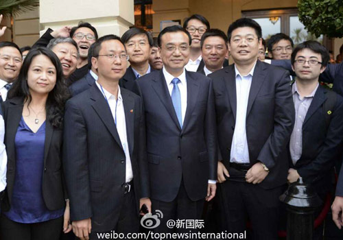 李克強(qiáng)：在非中企了解當(dāng)?shù)匚幕拍茉「D片來(lái)源：&ldquo;新國(guó)際&rdquo;微博。