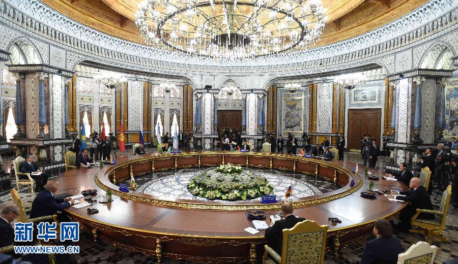 9月12日，上海合作組織成員國元首理事會(huì)第十四次會(huì)議在塔吉克斯坦首都杜尚別舉行。國家主席習(xí)近平出席會(huì)議并發(fā)表重要講話。新華社記者馬占成攝 