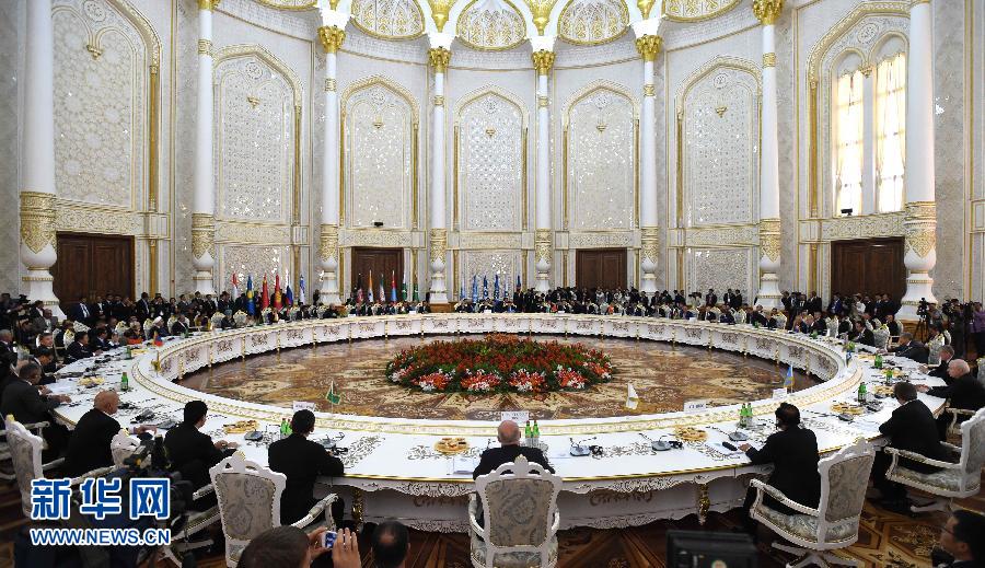 9月12日，上海合作組織成員國元首理事會(huì)第十四次會(huì)議在塔吉克斯坦首都杜尚別舉行。國家主席習(xí)近平出席會(huì)議并發(fā)表重要講話。新華社記者馬占成攝 